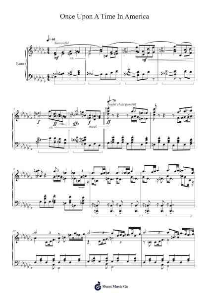 Once Upon A Time In America Sheet Music by Ennio Morricone-Arr.Deirmand