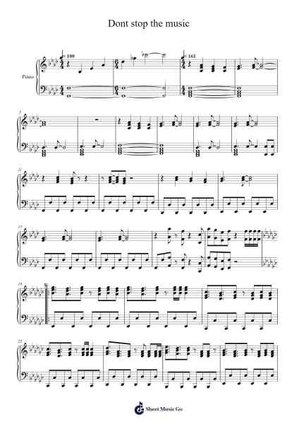 Dont stop the music Sheet Music by Lou Grant-Arr.Haletra Kimstone