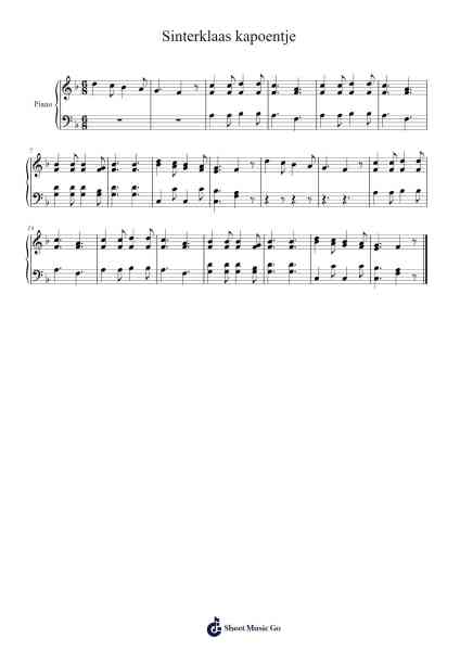 Sinterklaas kapoentje Sheet Music by Trad.-Arr.Asmie Panvien