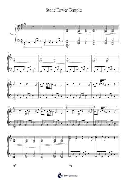 Stone Tower Temple Sheet Music by Koji Kondo-Arr.Bartcent Whitegreve
