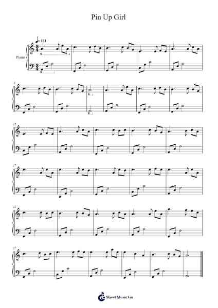 Pin Up Girl Sheet Music by undefined-Arr.Dwightlind