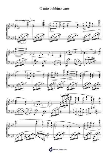 O mio babbino caro Sheet Music by Giacomo Puccini-Arr.Stilling