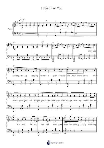 Boys Like You Sheet Music by ITZY-Arr.Virmoll