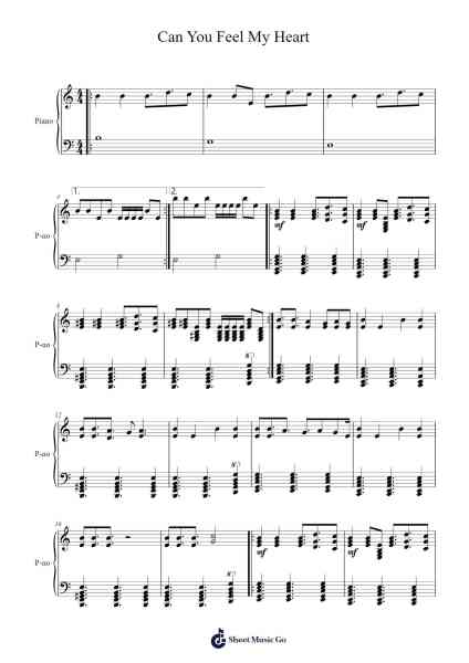 Can You Feel My Heart Sheet Music by Bring Me the Horizon-Arr.Gunchi