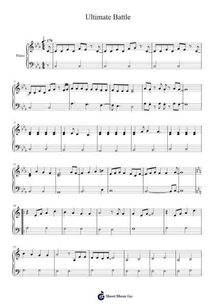 Ultimate Battle Dragon Ball Super (Goku VS Jiren) Sheet Music by ZEN TA / Akira Kushida-Arr.Blithephne