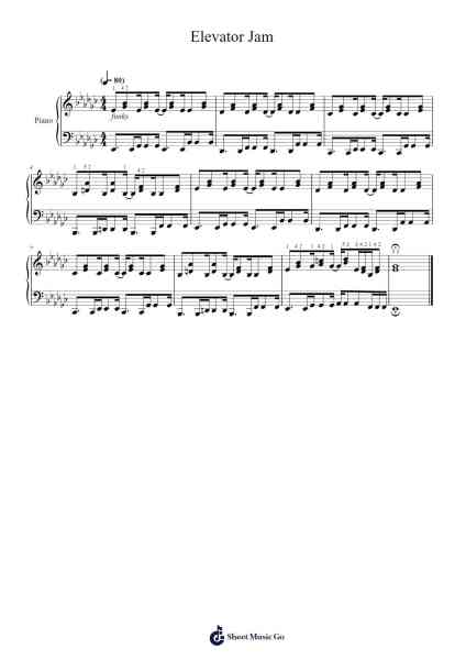 Elevator Jam Sheet Music by Jontier-Arr.Motbrow