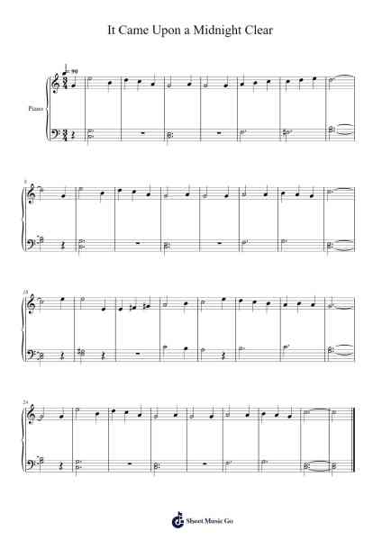 It Came Upon a Midnight Clear Sheet Music by Richard S. Willis-Arr.Websjean Hodgdre
