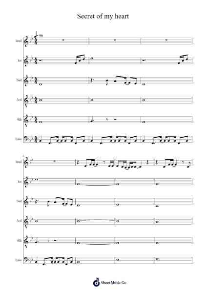 Secret of my heart Sheet Music by -Arr.Quenram