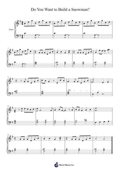 Do You Want to Build a Snowman? Musica per pianoforte di Kristen Anderson-Lopez/Robert Lopez - Arr.Harjo
