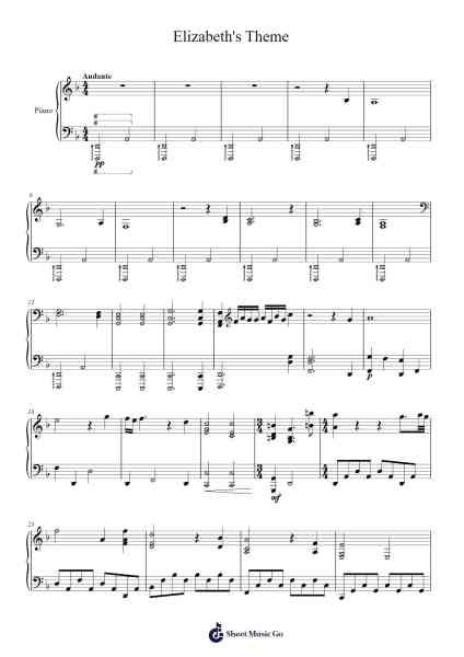 Elizabeth's Theme Sheet Music by Garry Schyman-Arr.Jesvin
