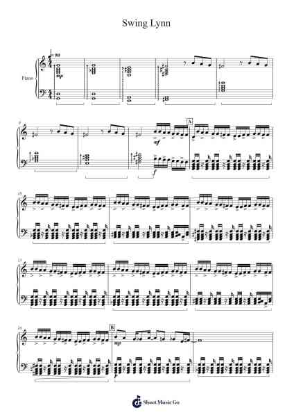 Swing Lynn Sheet Music by Harmless-Arr.Cocon