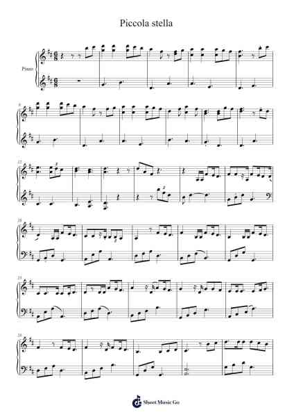 Piccola stella Sheet Music by Ultimo-Arr.Childdy Whitkin