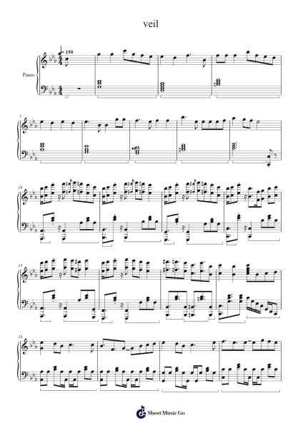 veil Sheet Music by Keina Suda-Arr.Reedgo
