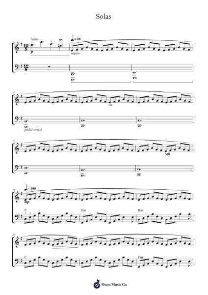Solas Sheet Music by Jamie Duffy-Arr.Markxy