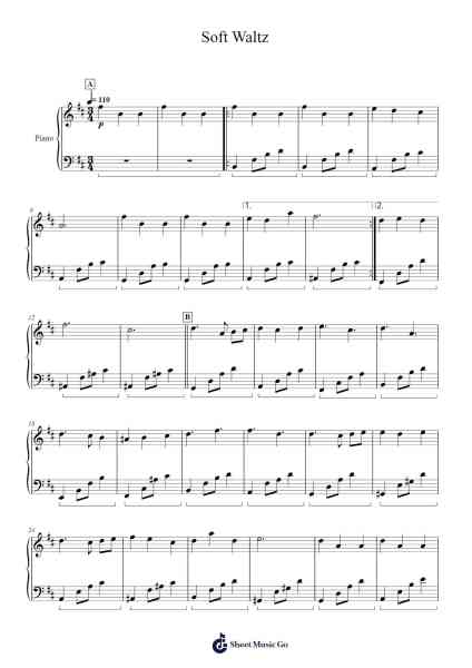 Soft Waltz Sheet Music by Ocyves-Arr.Gilphia