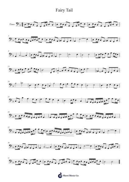 Fairy Tail Sheet Music by Yasuharu Takanashi-Arr.Jesvin