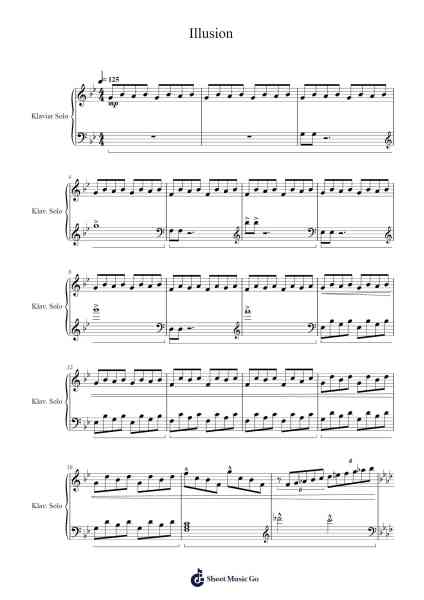 Illusion Sheet Music by Tony Ann-Arr.Lizly Hojo