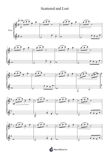 Scattered and Lost (Celeste Piano Collections) Sheet Music by Lena Raine-Arr.Charmie
