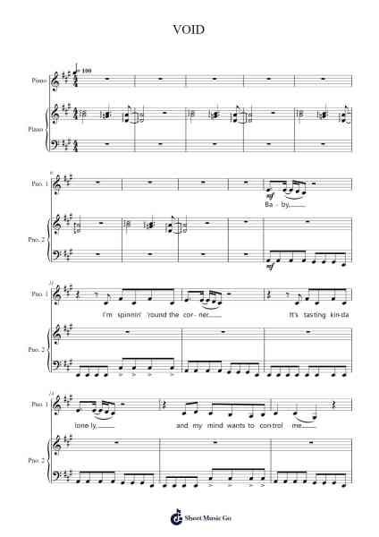 VOID Sheet Music by Melanie Martinez-Arr.Louann Bonpe