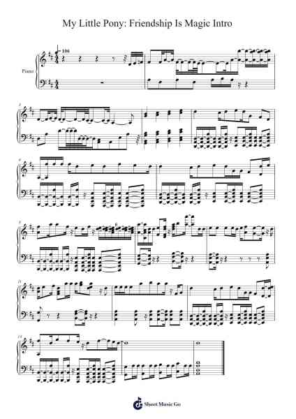 My Little Pony: Friendship Is Magic Intro Sheet Music by Daniel Ingram-Arr.Maglius