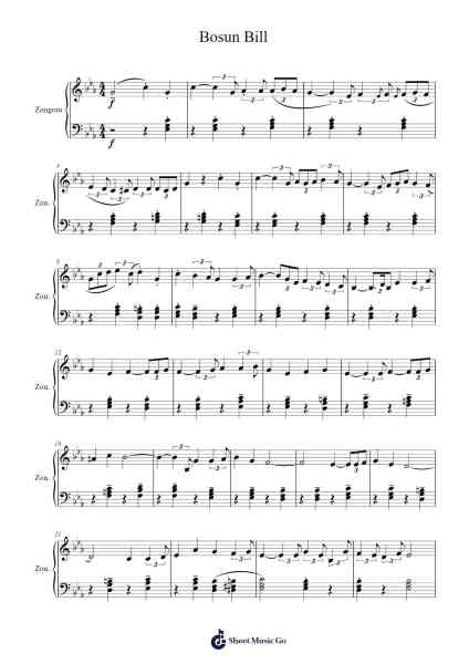 Bosun Bill Sheet Music by Robin Beanland-Arr.Krisbe Chadky