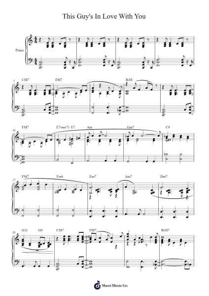 This Guy's In Love With You Sheet Music by tigr1620-Arr.Abralph Strares