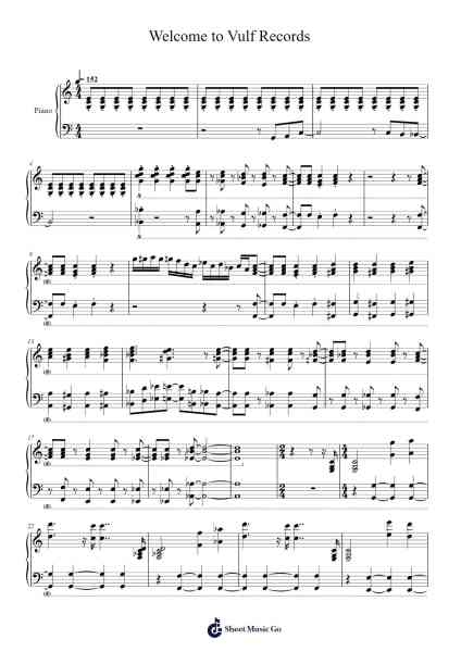 Welcome to Vulf Records - Piano Sheet Music by Vulfpeck-Arr.Sanprice