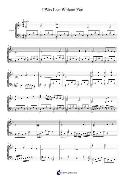 I Was Lost Without You Sheet Music by Sam Hulick-Arr.Lesvien Billjay