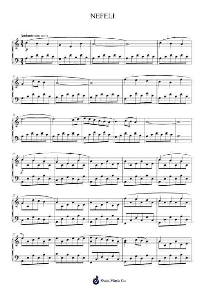 Nefeli Sheet Music by Ludovico Einaudi-Arr.Reylot