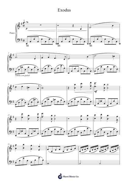 Exodus Sheet Music by Ernest Gold-Arr.Hula