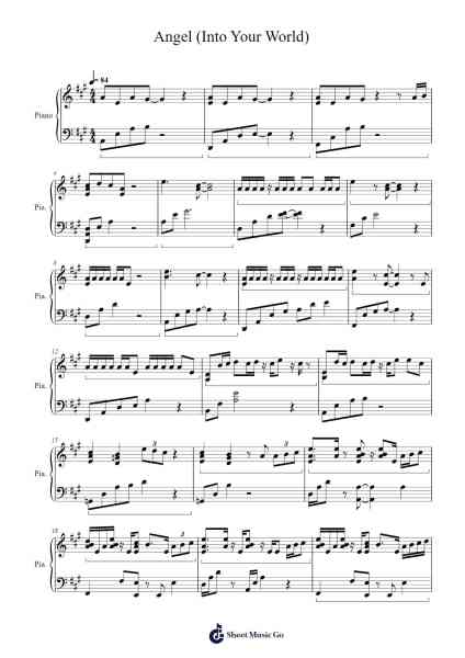 Angel (Into Your World) Sheet Music by Exo-Arr.Bowreed