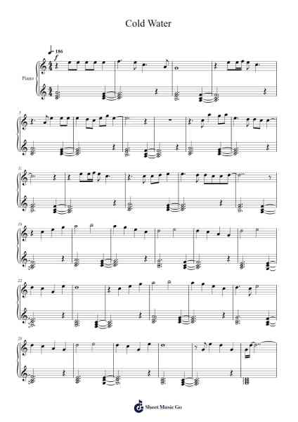 Cold Water Sheet Music by Major Lazer-Arr.Nanriah Obrook
