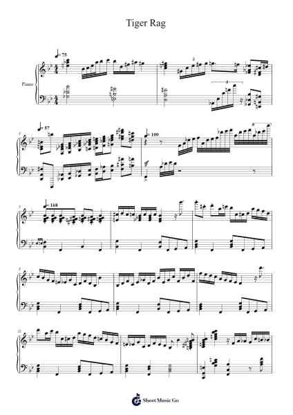 Tiger Rag Sheet Music by Art Tatum-Arr.Wentio Termaltz
