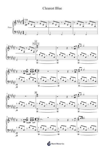 Clearest Blue Sheet Music by CHVRCHES-Arr.Rusget Garckle