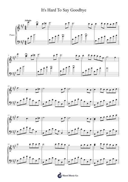 It's Hard To Say Goodbye Sheet Music by Michael Ortega-Arr.Osrias Drewnia