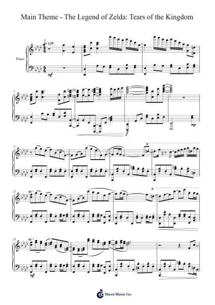 Main Theme - The Legend of Zelda: Tears of the Kingdom Sheet Music by Manaka Kataoka-Arr.Dierclaude Hedwill