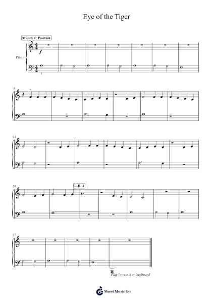 Eye of the Tiger Sheet Music by Survivor-Arr.Oryet Zosoll