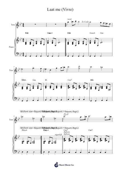 Laat me (Vivre) Sheet Music by Ramses Shaffy-Arr.Wanje Phoefra