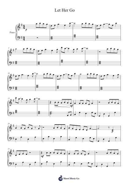 Let Her Go Sheet Music by Anson Fong-Arr.Brongus Chadkiel
