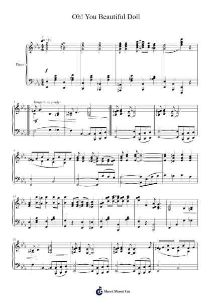 Oh! You Beautiful Doll Sheet Music by Nat D. Ayer-Arr.O'Cady Bobde