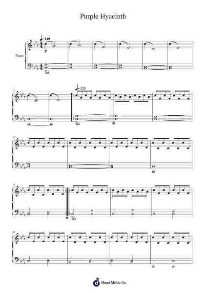 Purple Hyacinth Sheet Music by Sophism/Isabella Levan-Arr.Tybey