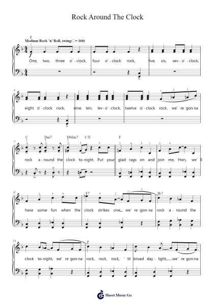 Rock Around The Clock Sheet Music by Bill Haley & His Comets-Arr.Nickkirk Inje