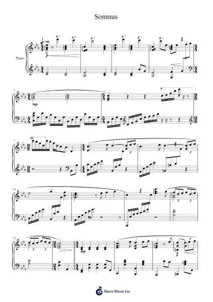 Somnus Sheet Music by Kyle Landry-Arr.Felnah Puvien