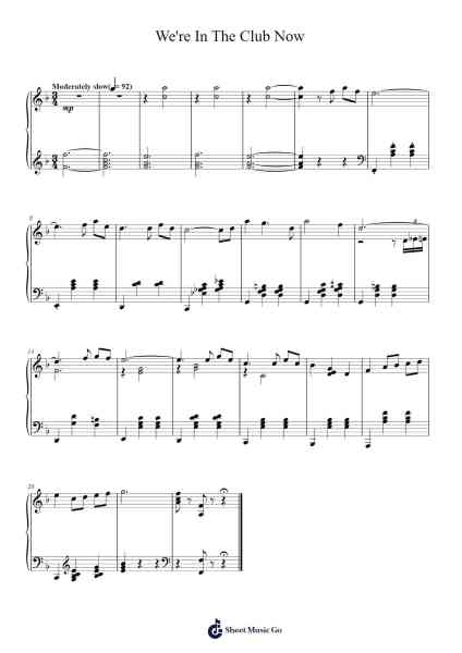 We're In The Club Now Sheet Music by Michael Giacchino-Arr.Osger
