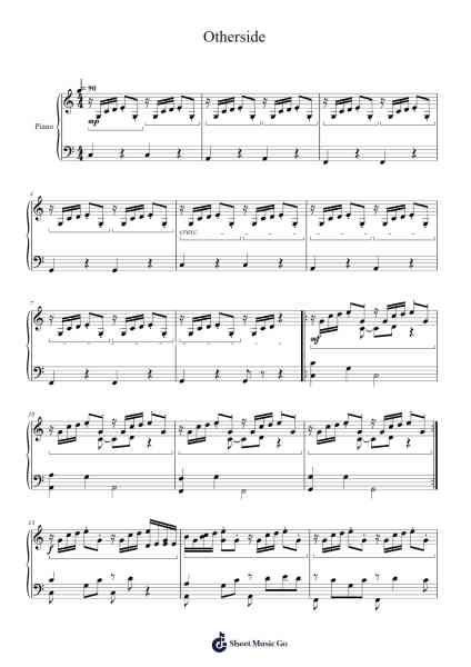 Otherside Sheet Music by Lena Raine-Arr.Wheatlin Ranpkins