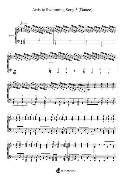 Artistic Swimming Song 3 (Dance) Sheet Music by Google -Arr.Ianlay Hullee