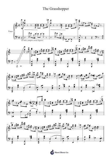 The Grasshopper Sheet Music by Billy Golwyn-Arr.Yulegus