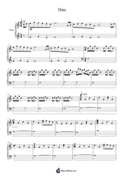 Date Sheet Music by RADWIMPS-Arr.Noelje