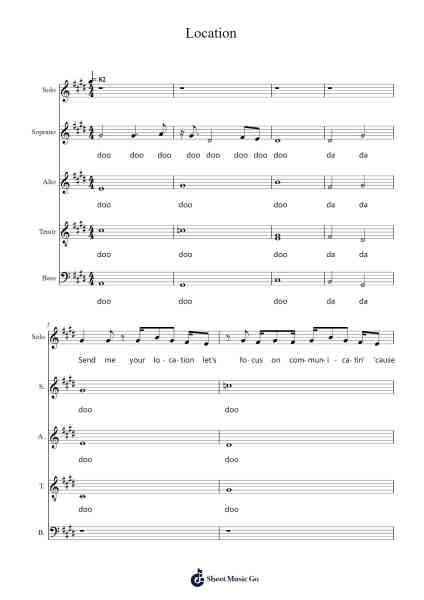 Location Sheet Music by Khalid-Arr.Forsmy
