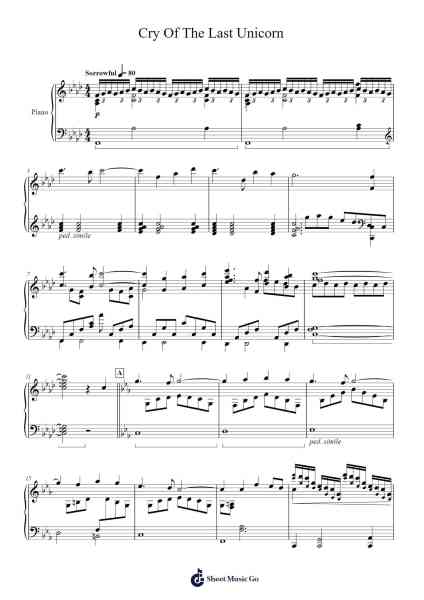 Cry of the Last Unicorn Sheet Music by Rossano Galante-Arr.Kayrist